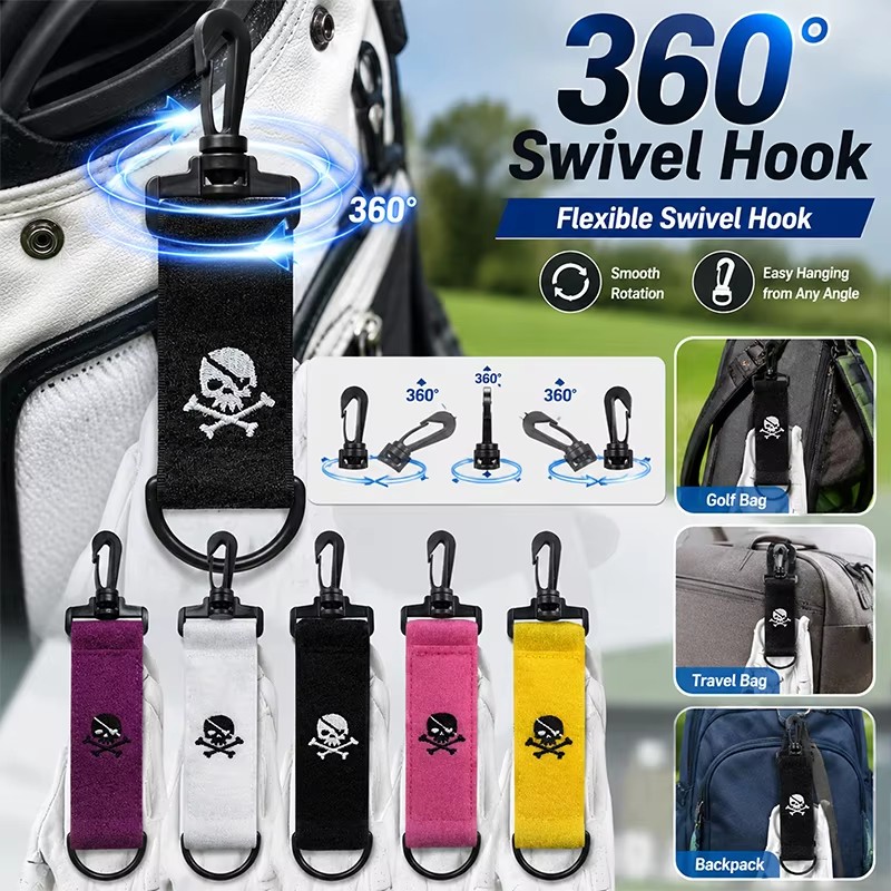 Golf Glove Cadet - 1-3 ชิ้น ที่แขวนถุงมือกอล์ฟหลากสี พร้อมเทปเวทมนตร์แบบสองด้าน ที่หนีบยึดทีกอล์ฟ อุปกรณ์เสริมสำหรับแขวนทีกอล์ฟแบบพกพาสำหรับใช้งานกลางแจ้ง
