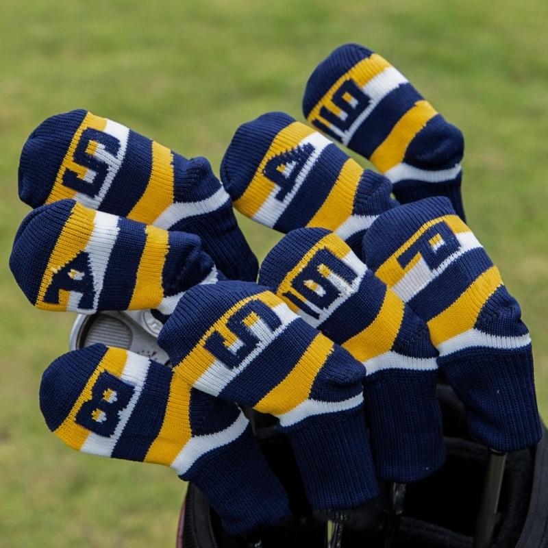 9 ชิ้นกอล์ฟเหล็ก Headcover กอล - Golf Club Iron Set บทวิจารณ์และราคา