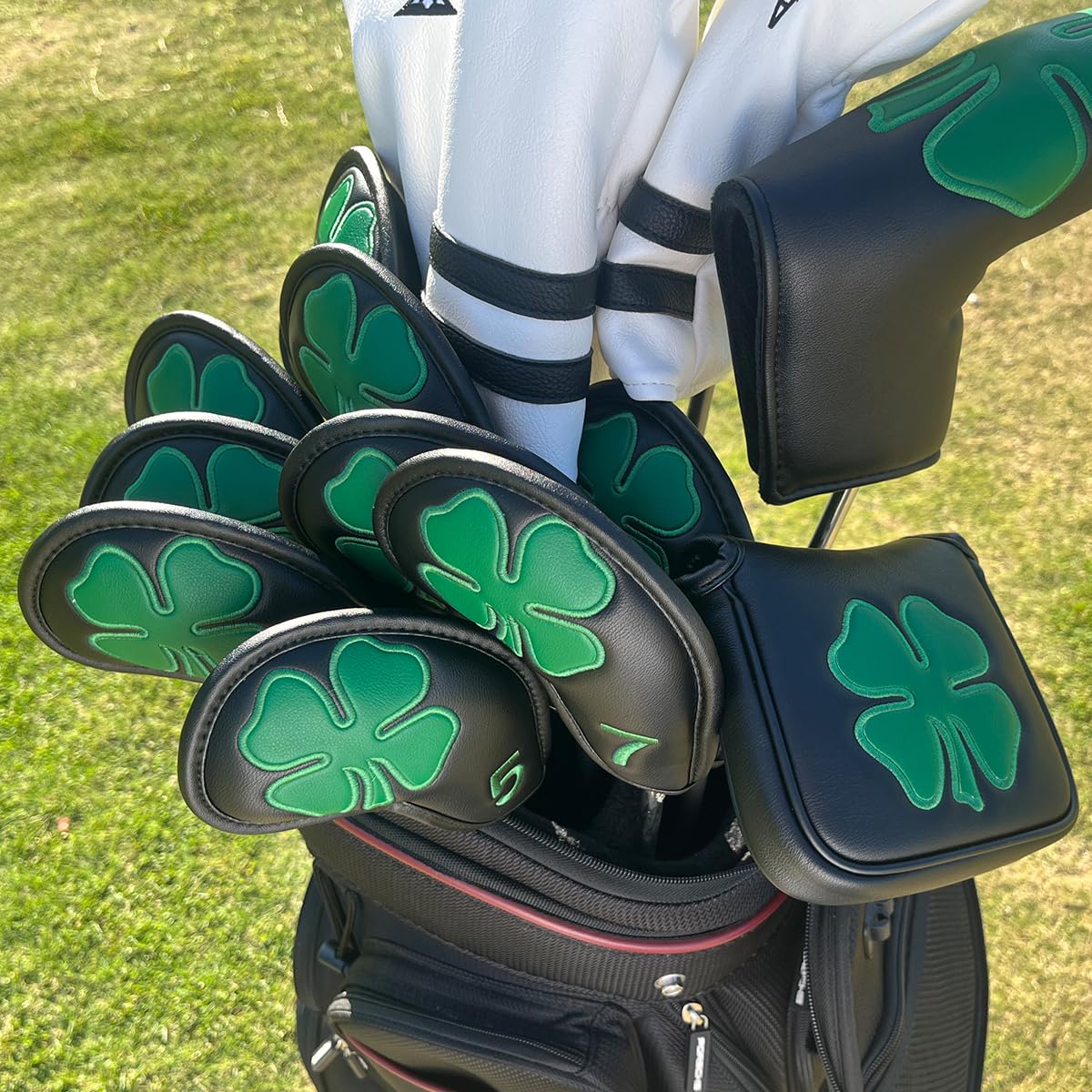 ปลอกหุ้มหัวเหล็กกอล์ฟ สีดำ ลาย - Golf Club Iron Set บทวิจารณ์และราคา