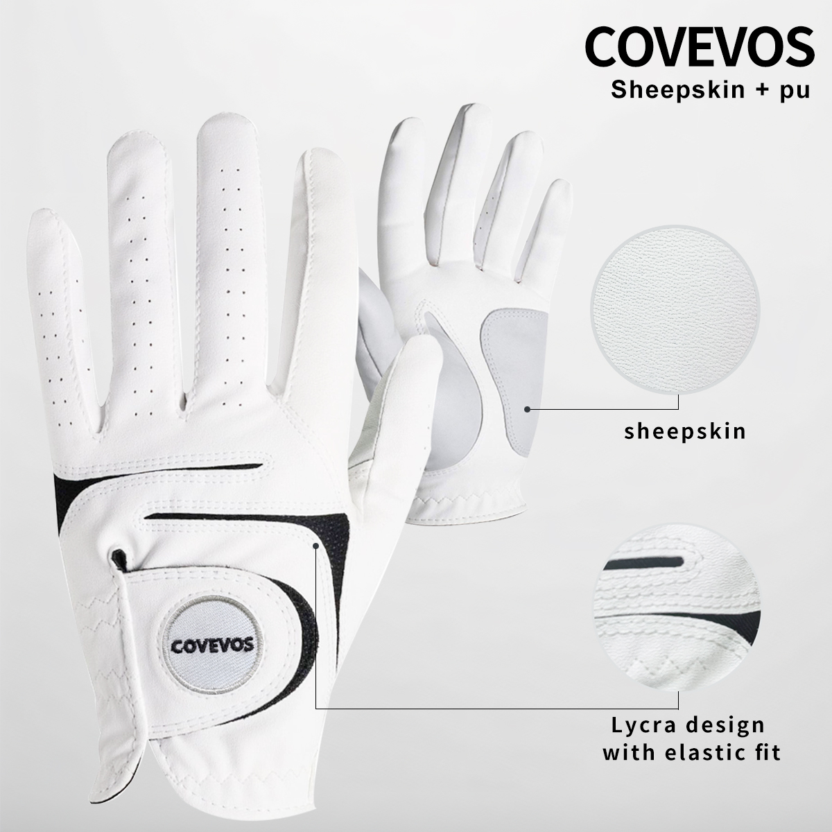 ถุงมือกอล์ฟหนังแกะคุณภาพสูง PU - Golf Glove Cadet บทวิจารณ์และราคา